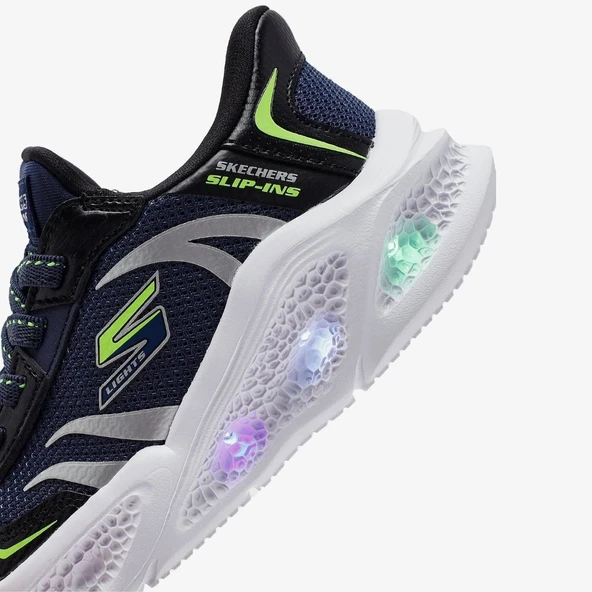 Skechers Meteor-lights Brisk-beams 403848L Işıklı Ortopedik Çocuk Spor Ayakkabı - Resim 13