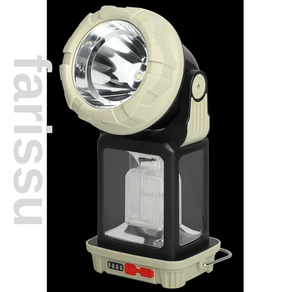 Çok Fonksiyonlu Şarjlı Kamp Lambası Feneri - Güneş Enerjili, Powerbank Özellikli, 4 Modlu, Suya Dayanıklı - 7