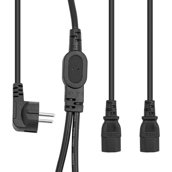 Powermaster Tek Priz Çift Güç Çıkışlı 1.8 Metre Power Kablosu PM-17972