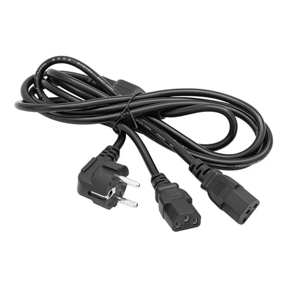 Powermaster Tek Priz Çift Güç Çıkışlı 1.8 Metre Power Kablosu PM-17972 - 2