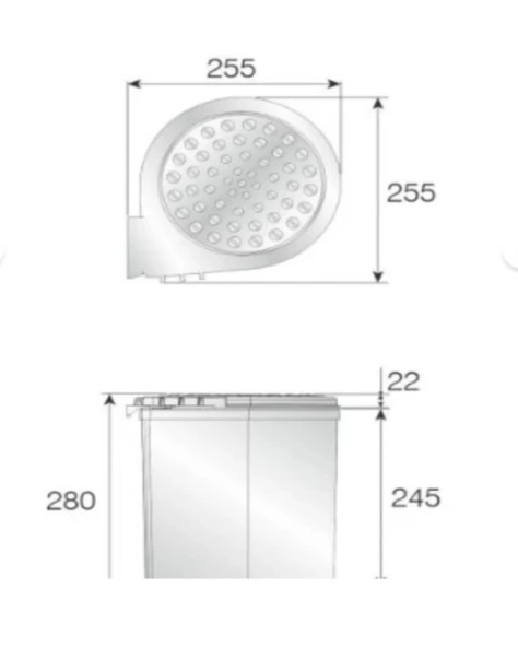 Mesbin Çöp Kovası ,Dolap Içi Kolay Çıkarılabilen, Kovalı 6 Lt. Beyaz - Resim 5