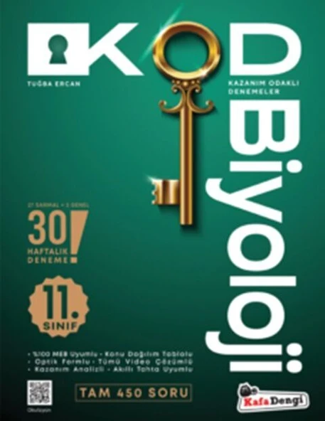 Kafadengi 2025 11. Sınıf Biyoloji Kod Haftalık Sarmal Deneme ürün görseli