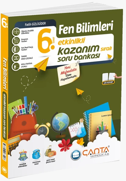 Çanta 2026 6. Sınıf Fen Bilimleri Etkinlikli Kazanım Soru Bankası ürün görseli