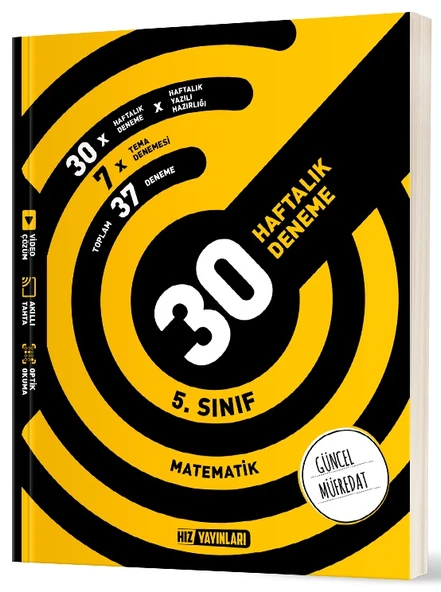 Hız Yayınları 2026 5. Sınıf Matematik Haftalık Deneme Yeni Müfredat ürün görseli 1