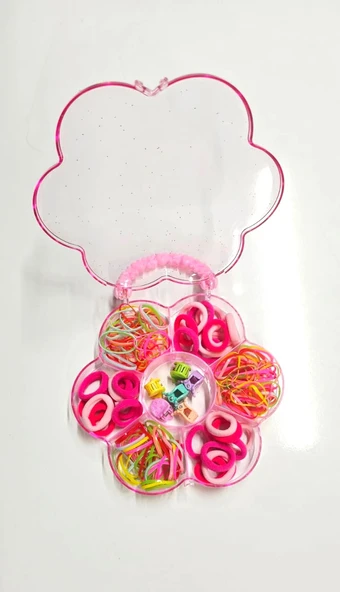 Kutulu Çantalı Kız Çocuk Toka Set - 185 Adet - 2