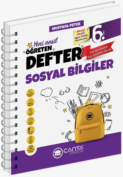 Çanta 2026 6. Sınıf Sosyal Bilgiler Öğreten Defter ürün görseli
