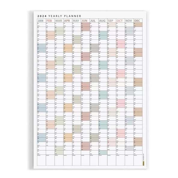 2026 Yıllık Planlayıcı Duvar Takvimi, Boho Renk Planlayıcı Takvim, 2026 Okul Takvimi - 6