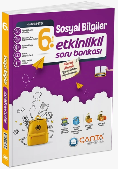 Çanta 2026 6. Sınıf Sosyal Bilgiler Etkinlikli Kazanım Soru Bankası ürün görseli
