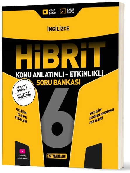 Hız Yayınları 2026 6. Sınıf İngilizce Hibrit - Konu Anlatımlı Soru Bankası Yeni Müfredat ürün görseli