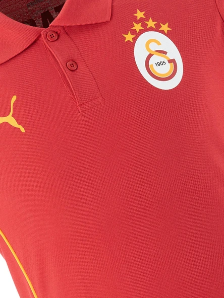 Galatasaray Lisanslı Puma Kırmızı 5 Yıldız Polo T-Shirt - 2