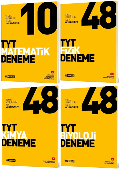Hız Yayınları Tyt Matematik + Fizik + Kimya + Biyoloji Deneme Seti 4 Kitap ürün görseli