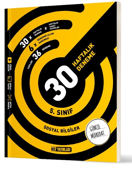 Hız Yayınları 2026 5. Sınıf Sosyal Bilgiler Haftalık Deneme Yeni Müfredat
