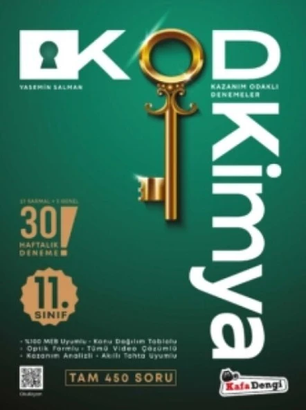 Kafadengi 2025 11. Sınıf Kimya Kod Haftalık Sarmal Deneme ürün görseli