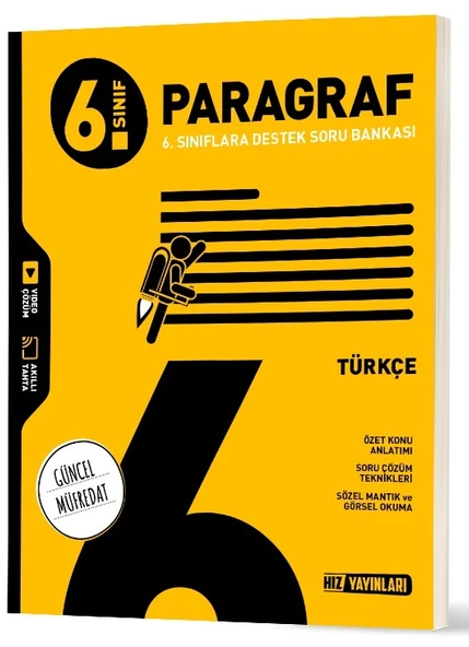 Hız Yayınları 2026 6. Sınıf Türkçe Paragraf Soru Bankası Yeni Müfredat ürün görseli
