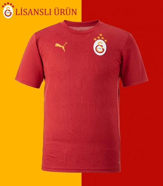 Galatasaray Lisanslı Kırmızı  A Takım 5 Yıldız Antrenman T-Shirt
