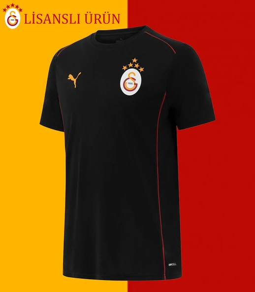 Galatasaray Lisanslı Siyah Puma 5 Yıldız A Takım T-Shirt