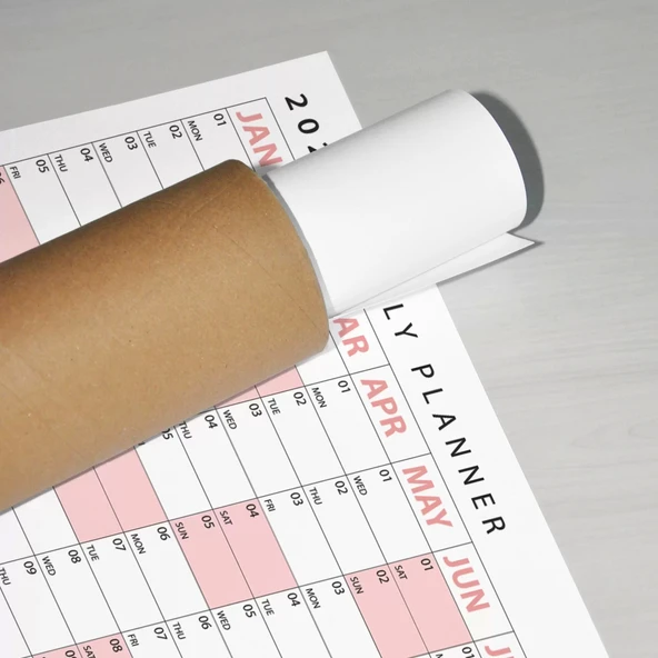 2026 Yıllık Planlayıcı Poster Takvim, Pembe Renk Planlayıcı Takvim, 2026 Okul Takvimi - 7