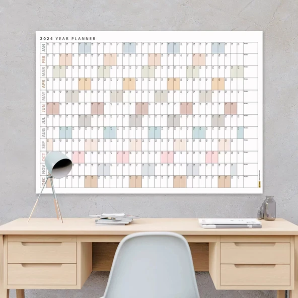 2026 Yıllık Planlayıcı Duvar Takvimi, Planlayıcı Takvim, Yatay Poster Planlayıcı Takvim ürün görseli 1