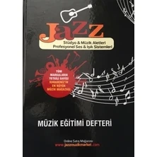 Jazz Kalın Yapraklı Ciltli Solfej Müzik Defteri Sol Anahtarsız Büyük Boy ürün görseli
