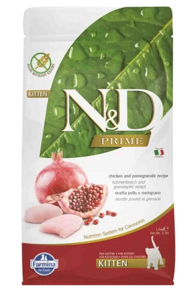 N & D Nd Prime Tahılsız Kitten Tavuklu ve Narlı Yavru Kedi Maması 1,5 Kg - 5