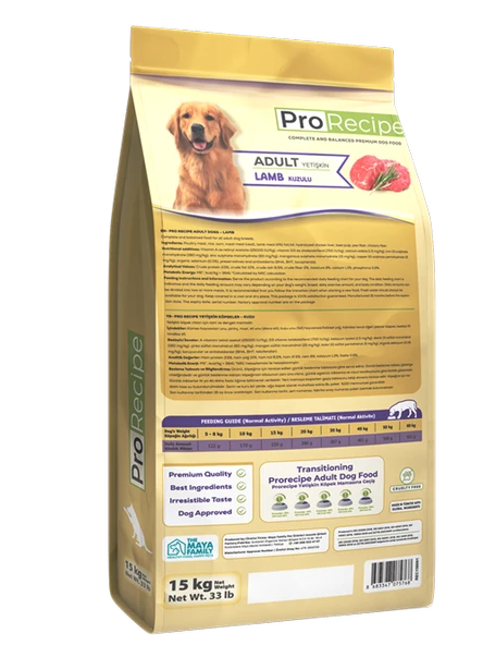 Pro Recipe Kuzu Etli Yetişkin Köpek Maması 15 KG - 2