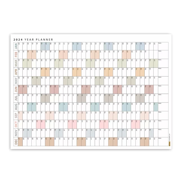 2026 Yıllık Planlayıcı Duvar Takvimi, Planlayıcı Takvim, Yatay Poster Planlayıcı Takvim - Resim 6