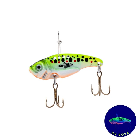 Vibrasyon Yem - LRF/Spin Jig - Fishack VibraX - 7g 40mm - Fire Gill - UV Boyalı ürün görseli 1