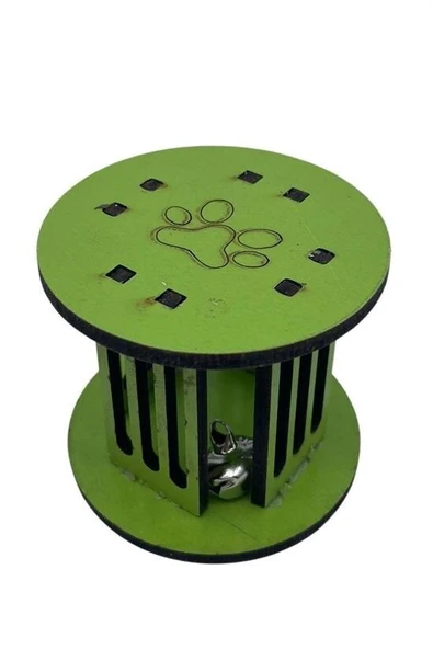 Mini Silindir Eğlenceli Renkli Sağlam Küçük Pati İzi Şekilli Kedi Oyuncağı - Resim 7