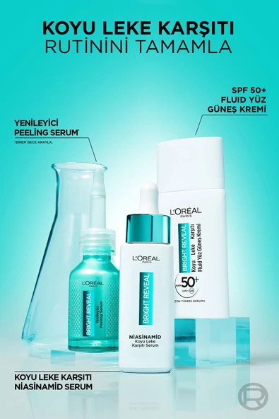 L'Oreal Paris Bright Reveal , Güneş, Yaşlanma Lekelerinde Etkili Koyu Leke Karşıtı Serum 10%Niasinamid 30ml - 5