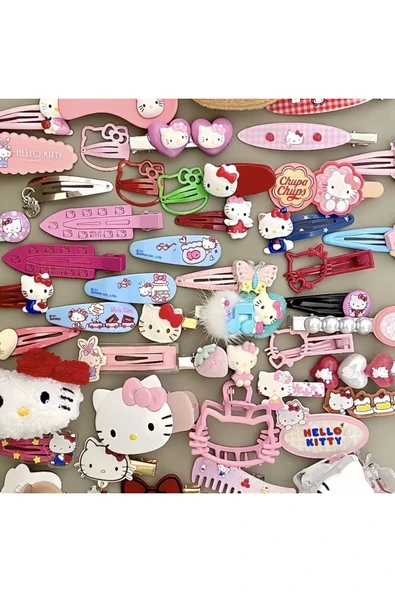 MyClean hello kity saç tokası kalite şık zarif 5 toka - 2