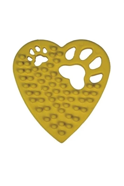 Kalp Şekilli Tırtıklı Evcil Hayvanlar İçin Diş Kaşıma Çiğneme Oyuncağı - Resim 7