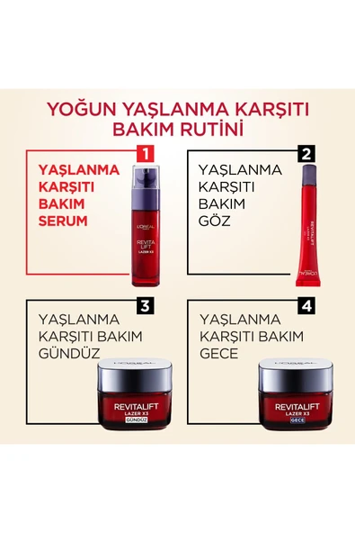 L'Oreal Paris Revitalift Lazer X3 Yoğun Yaşlanma Karşıtı Bakım Serumu 30 ml - 8