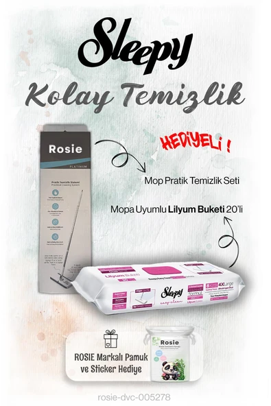 Sleepy 20'li Lilyum Buketi Mopa uyumlu ve Mop Seti, Rosie Hediyeli ürün görseli