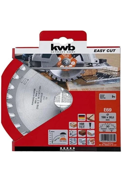 Kwb Tepsi Testere 190 x 30mm 30 Diş E69 586933
