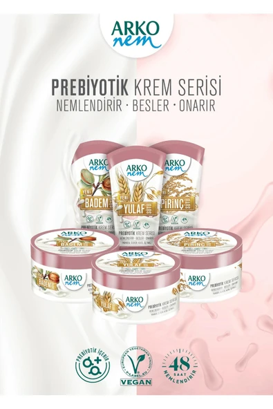 ARKO Nem Prebiyotik Pirinç Sütü Krem 250 ml 6 Adet - 6