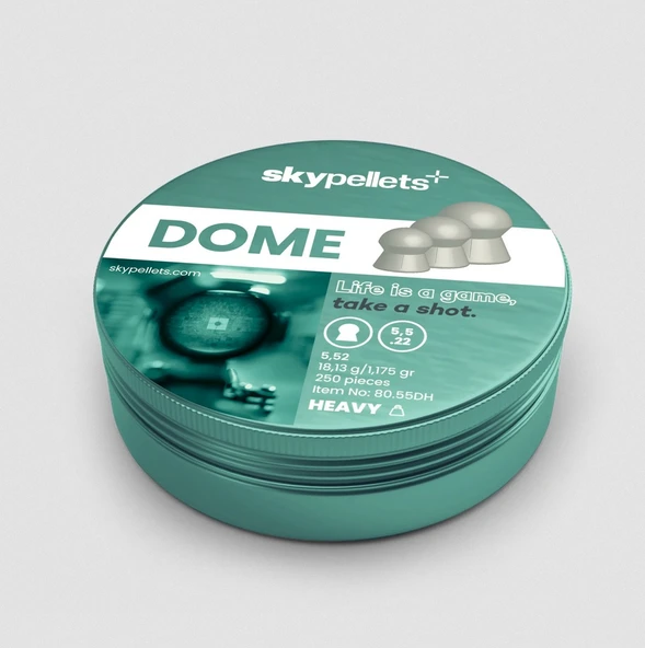 Skypellets 5.5mm Heavy Dome 18.13g/1.175gr 250 Adet Havalı Saçması ürün görseli 1