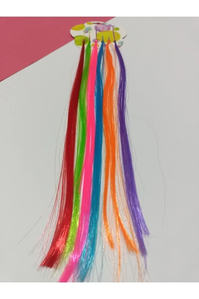 AKSESUARIM Rengarenk Unicorn 6lı Takma Saç Tokası Kırmızı,yeşil,pembe,mavi,turuncu,mor Renkli