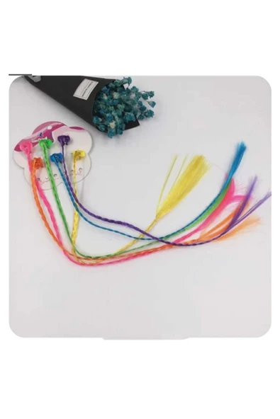 JHTshop Kız Çocuk Mandallı Örgü Saç 6’lı saç toka - 4