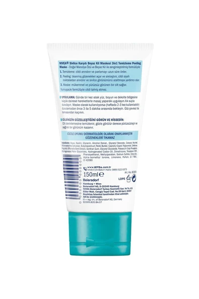 NIVEA Sivilce Karşıtı Beyaz Kil Maskesi 150 ml,Gözenekleri,Syah Noktaları Arındırır,Tüm Cilt Tipleri - 2