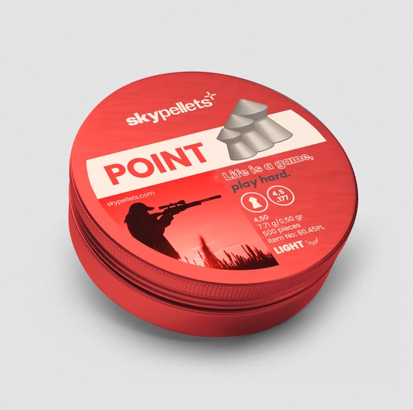 Skypellets 4.5mm Light Point 7.71g/0.50gr 200 Adet Havalı Saçması - Resim 1