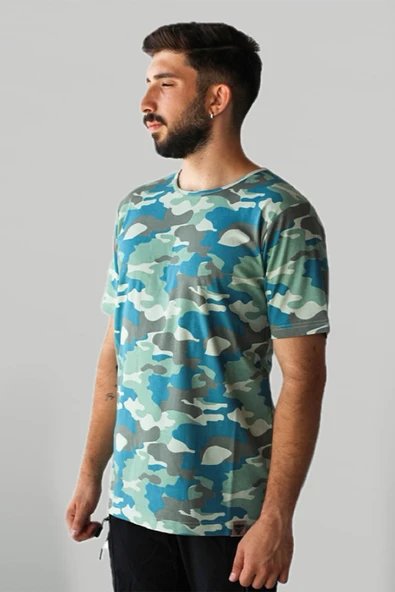 İSTANBUL Kamuflaj Sıfır Yaka T-Shirt - Resim 2
