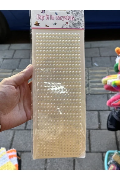 KESKİNLER TEKSTİL Kadın incili sticker saç vücut ve yüz Taşı - 2