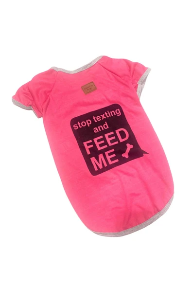 Alphadog Pembe Stop Texting Orta-büyük Irk Köpek T-shirtü