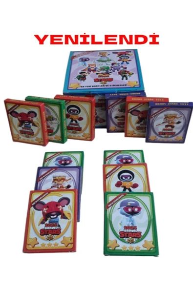 BRAWL Stars 12 Mini Kutu (72 KART 12 ADET STICKER TOPLAM 84 ADETLİ OYUN KARTI) - 2