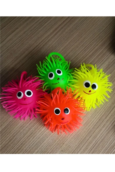 ADATOPTAN Dikenli Işıklı Top Stres Giderici Uyarıcı Oyuncak Kirpi El Egzersiz Duyu Topu Büyük Boy - 2