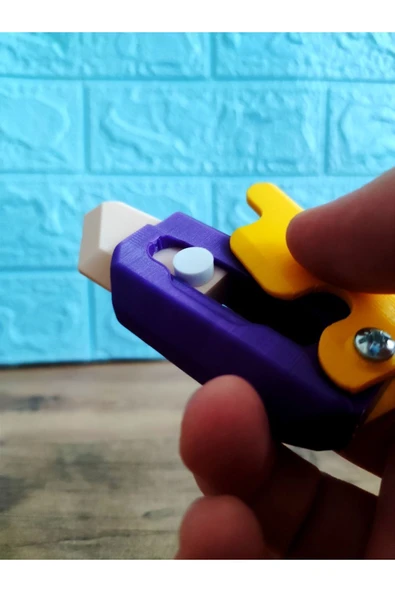 Tezgah3d Gravity Knife (STRES BIÇAĞI) Havuç Bıçak Kıpır Bıçak Farklı Renklerde Oyuncak/mor - 3