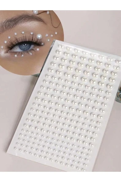 ECE KOZMETİK Vücut Ve Yüz Taşı Stickers Tırnak Makyaj Taşı Yapışkan Festival Taşı Inci Yüz Taşları Krem