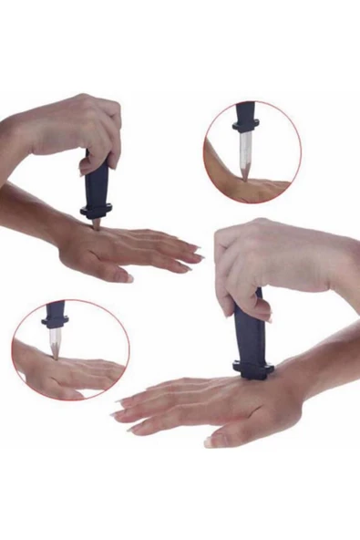 HerEveOyuncak Plastik Şaka Bıçağı Zarar Vermezz Geri Çekilir Yaylı Bıçak (Ck) - 3