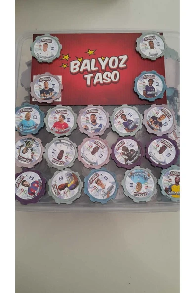 Kiwi Futbolcu Tasoları Balyoz Kalın Futbol Oyun Tasosu Güncel Transferler Futbol Taso 50 Adet - 2