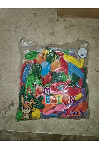 Atom 5 Paket Punch Lastikli Balon 500 Adet - 2